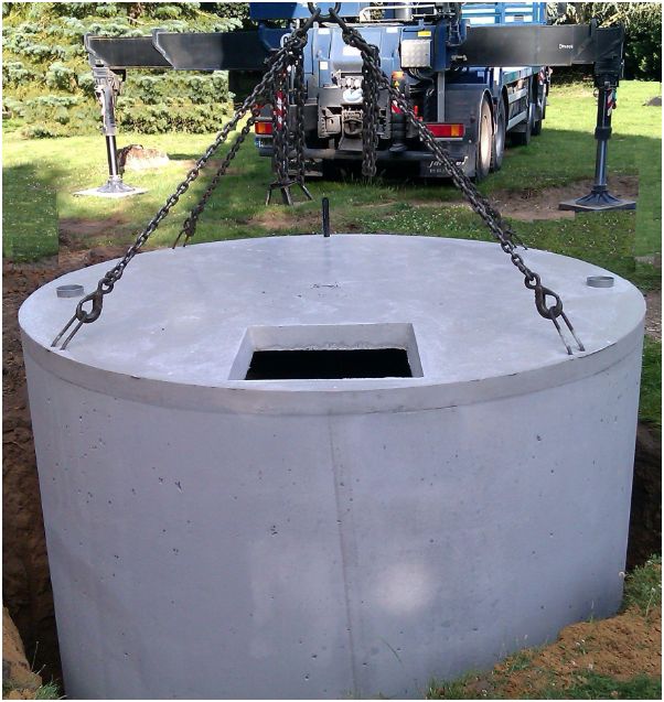 Cuve en béton de 10.000 litres